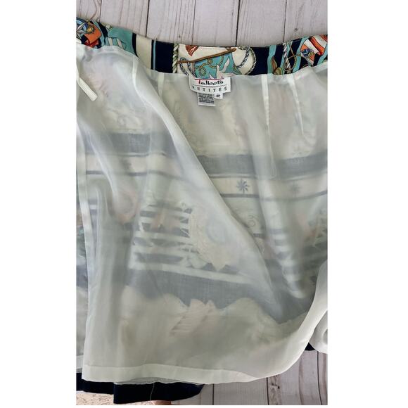 Talbots Petite Wrap Skirt - Size 8, Nautical Print - Picture 8 of 10